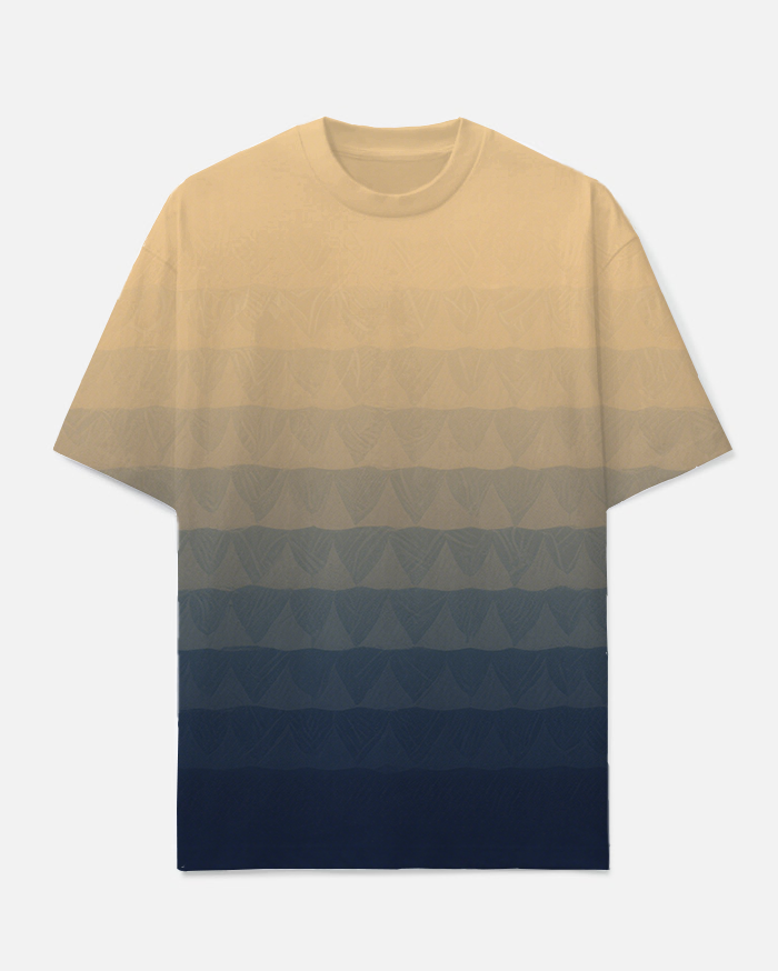 Big & Tall Blue Beige Gradient Men's Clothing for big men