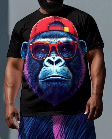 Big & Tall Streetwear Two-piece Set for big men view 2