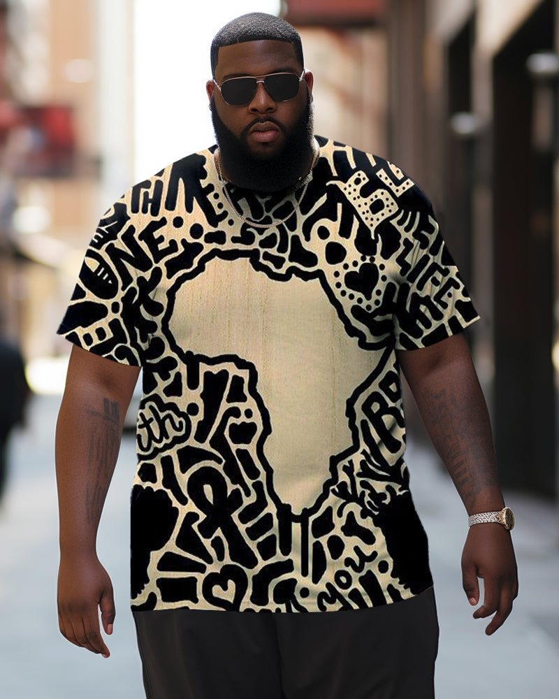 Big & Tall Black Juneteenth T-Shirt for big men