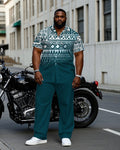 Big & Tall Green Gradient T-Shirt Pants Set for big men view 1