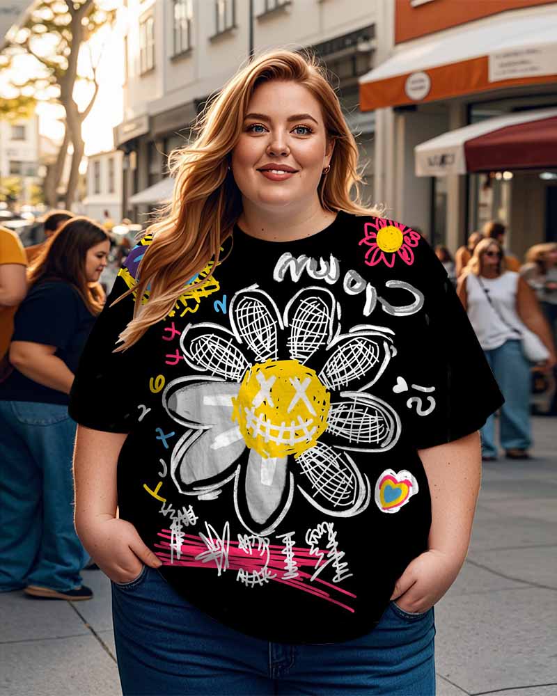 Big & Tall Graffiti T-Shirt for big men view 1