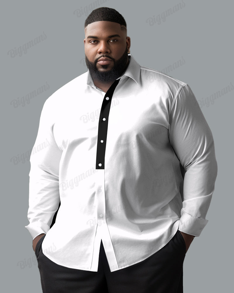 Big & Tall Streetwear Long Sleeve Shirt for big men view 4