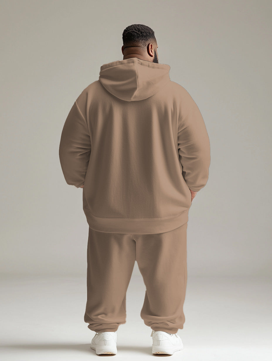 Big & Tall Graphic Hoodie Sweatpants Set for big men view 4