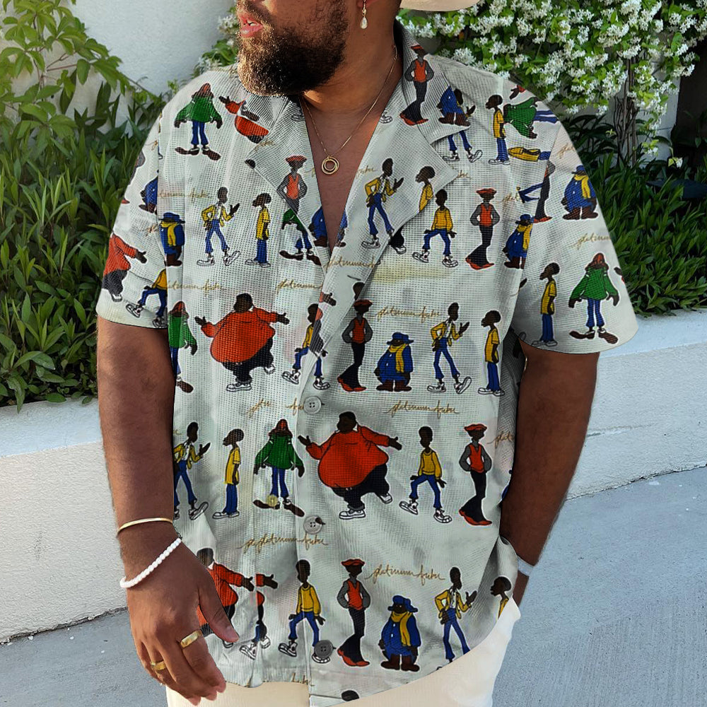Big & Tall Vintage Short Sleeve Shirt for big men view 2