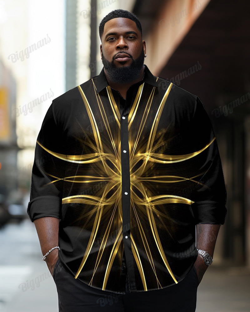 Big & Tall Graphic Long Sleeve Shirt for big men view 1