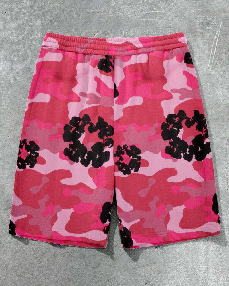 Big & Tall Graphic Camouflage Shorts for big men view 2