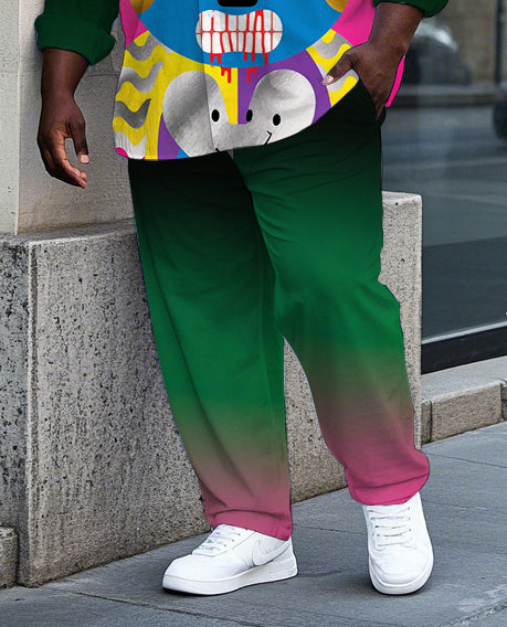 Big & Tall Gradient T-Shirt Pants Set for big men view 3