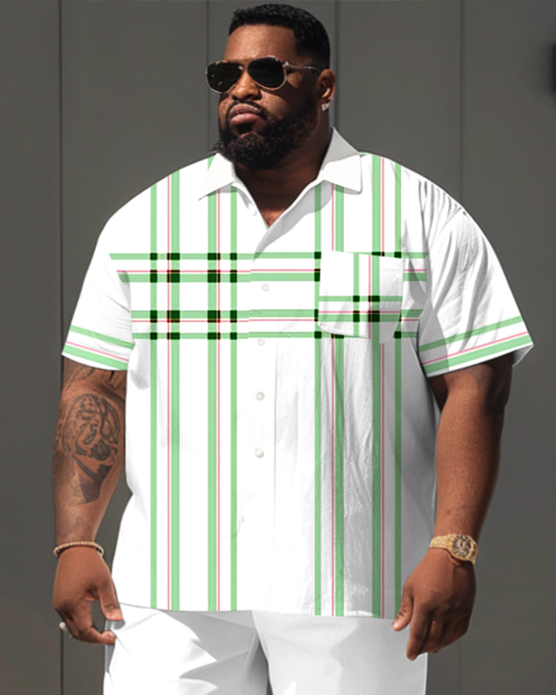 Big & Tall Plaid Graphic Jeans for big men view 2