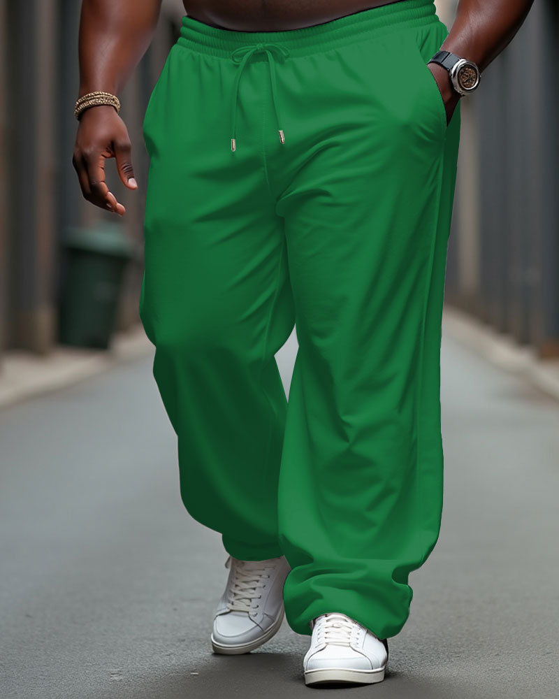 Big & Tall Cotton Solid Color Jogging Pants for men view 13