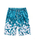 Big & Tall Blue Hawaiian Athletic Shorts for big men