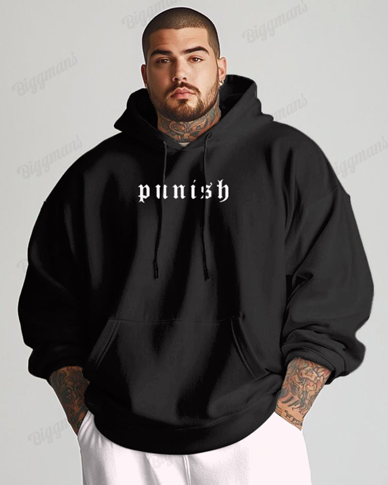 Big & Tall Athletic Streetwear Hoodie Sweatpants Set for big men view 1