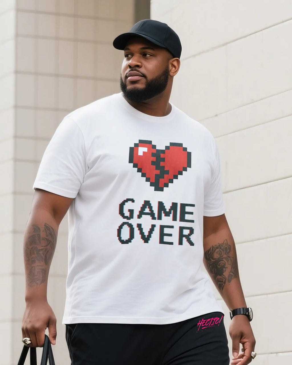 Big & Tall Streetwear Two-piece Set for big men view 2
