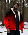 Big & Tall Black Red Gradient Hoodie for big men view 2