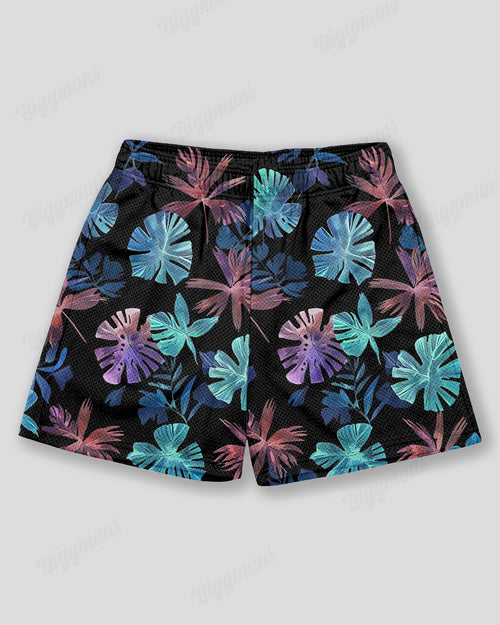 Big & Tall Hawaiian Graphic Athletic Shorts for big men view 2