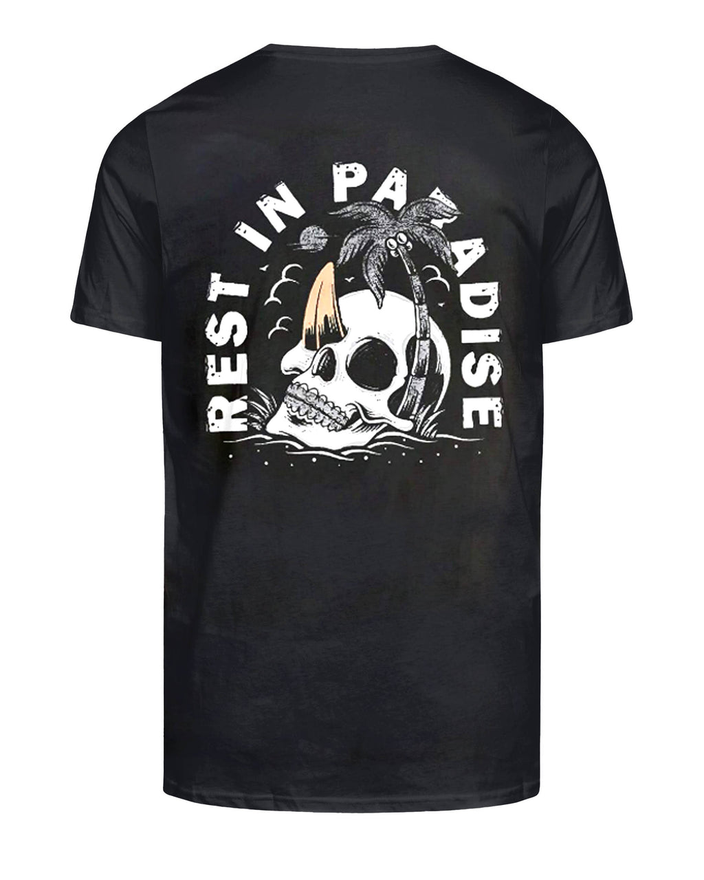 Big & Tall Black Hawaiian T-Shirt for big men view 2