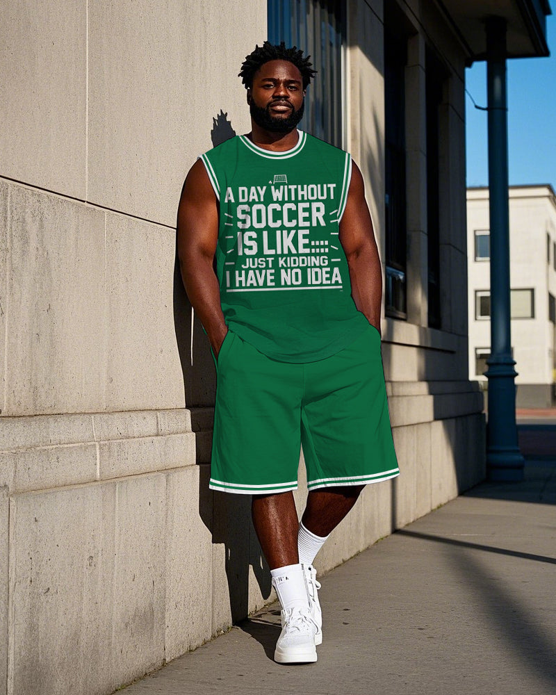 Big & Tall Graphic Athletic Two-piece Set for big men view 1