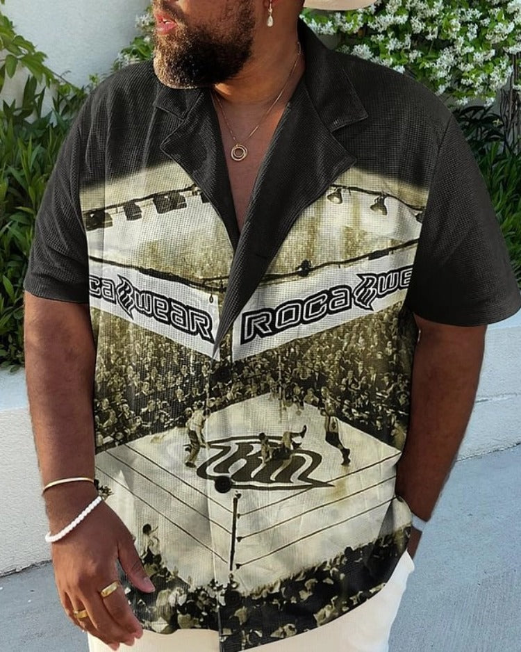 Big & Tall Vintage Short Sleeve Shirt for big men view 1
