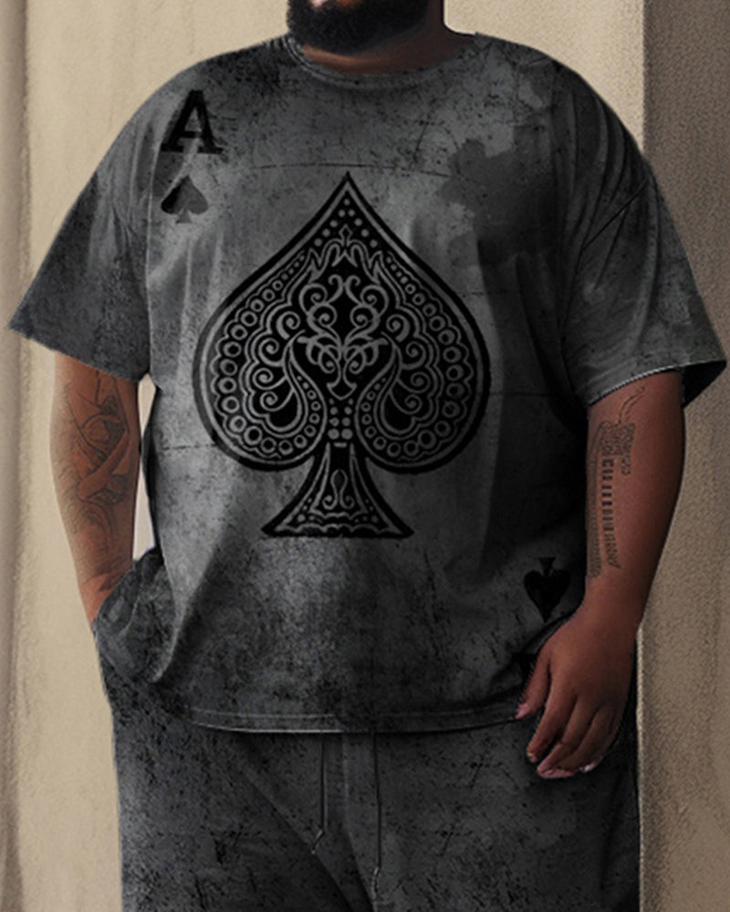 Big & Tall Graphic Two-piece Set for big men view 2