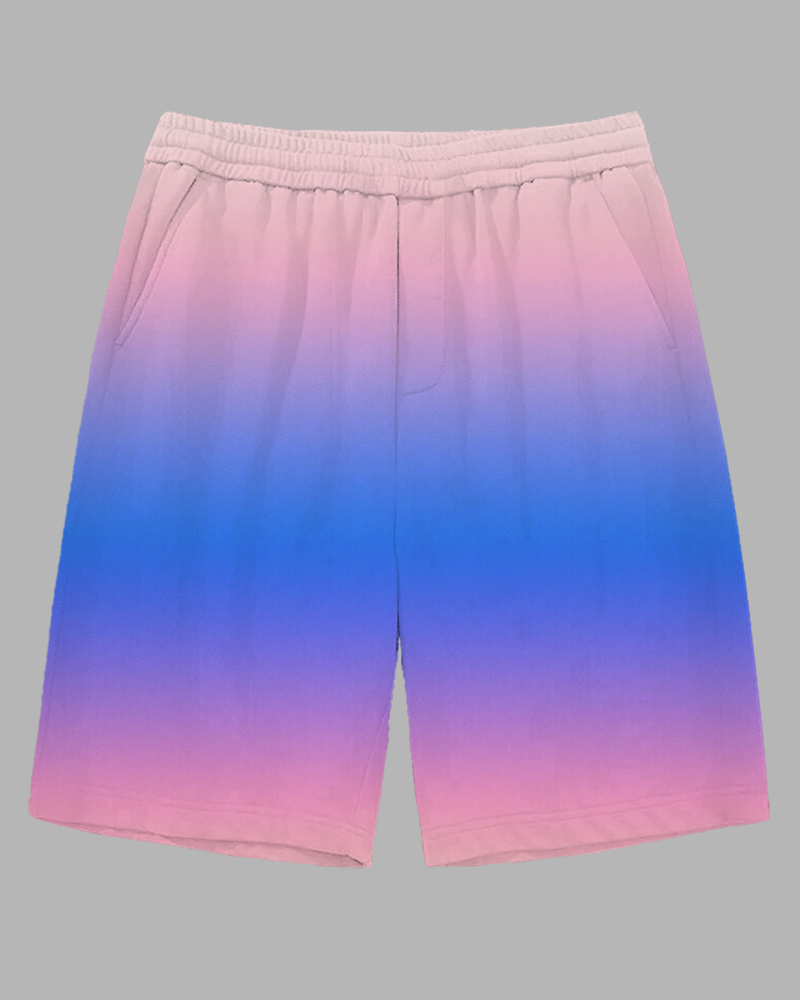 Big & Tall Purple Gradient Shorts for big men