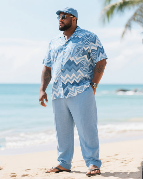 Big & Tall Vintage T-Shirt Pants Set for big men view 1