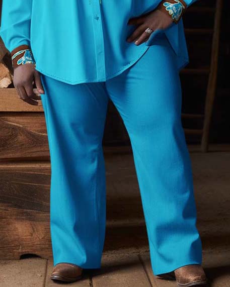 Big & Tall Blue Western Denim Two-piece Set for big men view 3