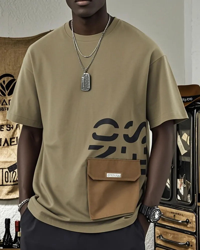 Big & Tall Geometric Graphic T-Shirt for big men view 3