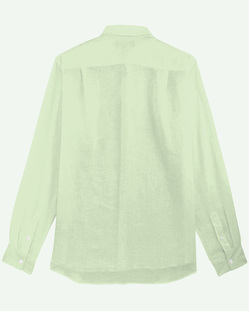 Big & Tall Green Solid Color Long Sleeve Shirt for big men view 5