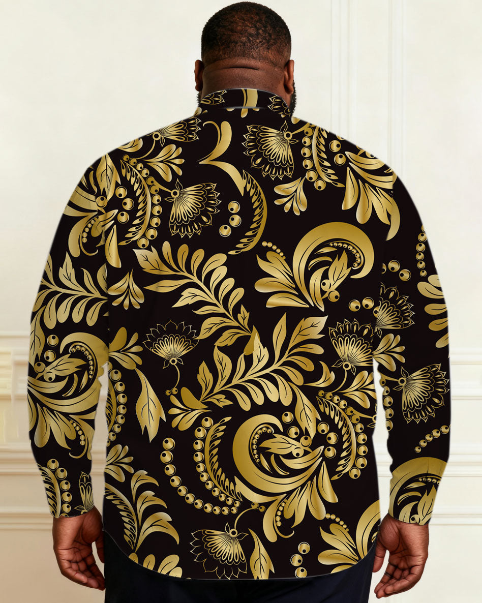 Big & Tall Business Casual Long Sleeve Shirt for big men view 2