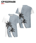 Big & Tall White Hawaiian Colorblock T-Shirt for big men view 3