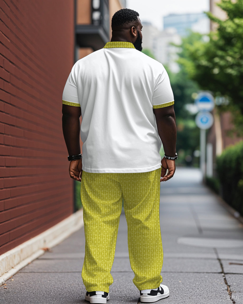 Big & Tall Geometric Jeans for big men view 3