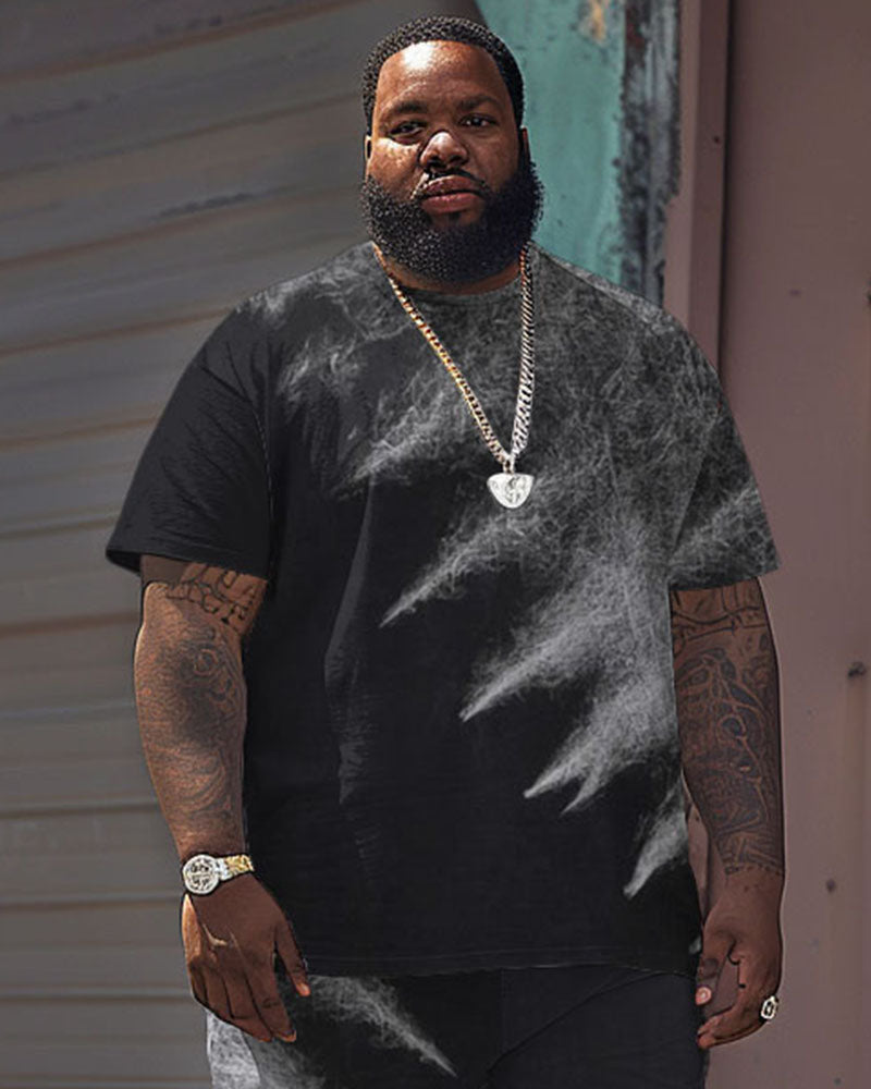 Big & Tall Graphic T-Shirt Shorts Set for big men view 2