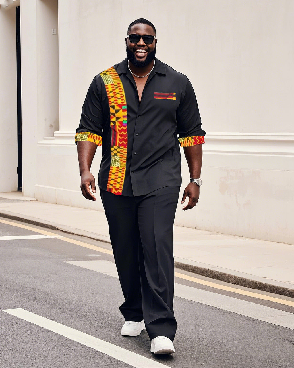 Big & Tall Graphic T-Shirt Pants Set for big men view 1