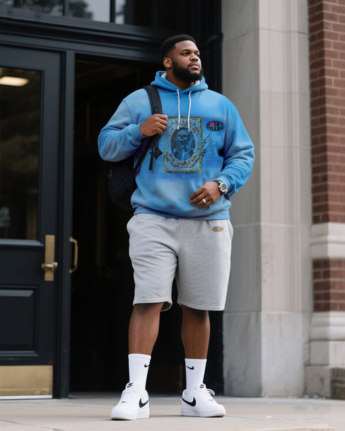 Big & Tall Skull Hoodie for big men view 1
