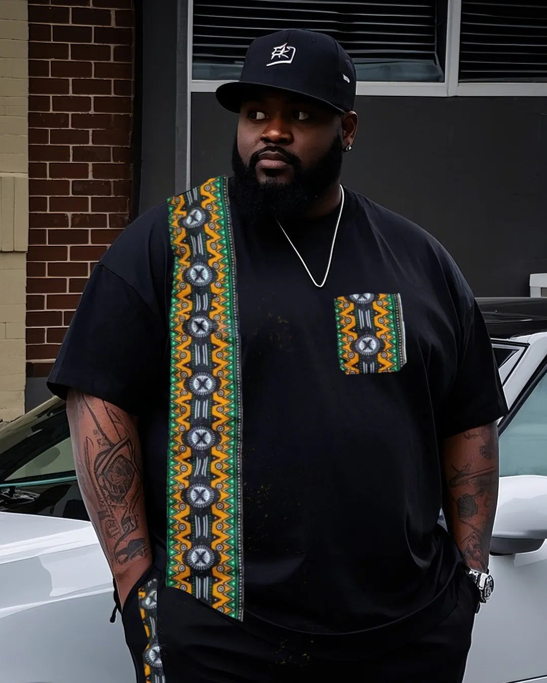 Big & Tall Graphic Two-piece Set for big men view 2