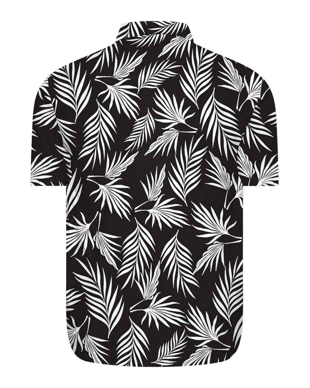 Big & Tall Black Hawaiian Short Sleeve Shirt for big men view 4