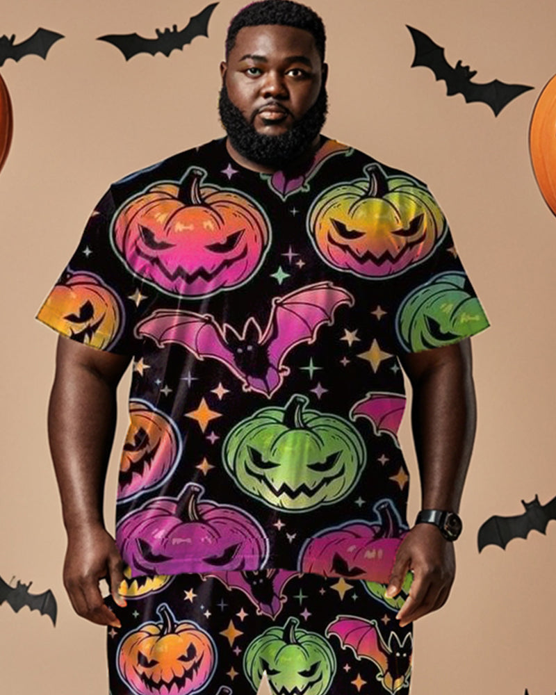 Big & Tall Graphic T-Shirt Pants Set for big men view 2