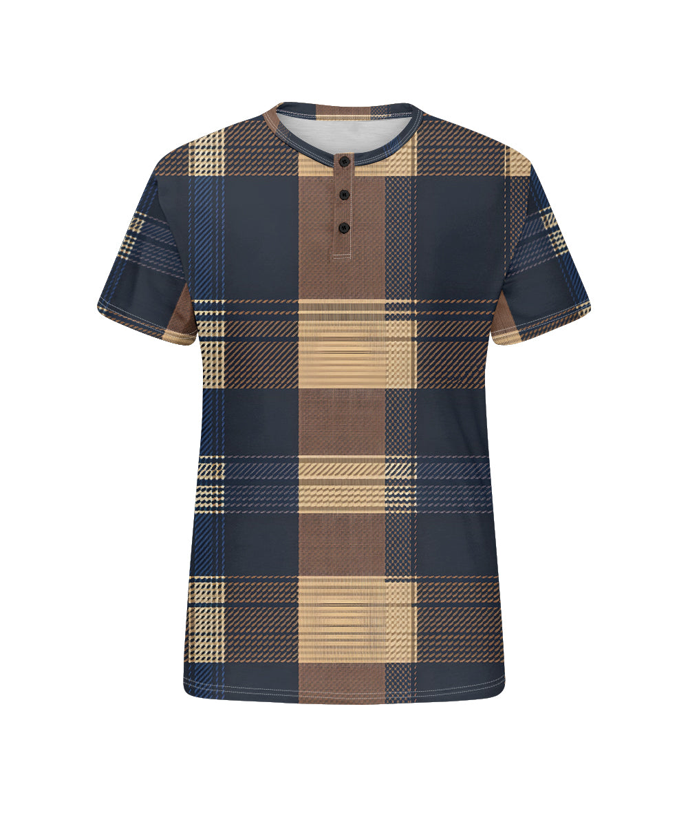 Big & Tall Blue Plaid Graphic T-Shirt for big men view 4