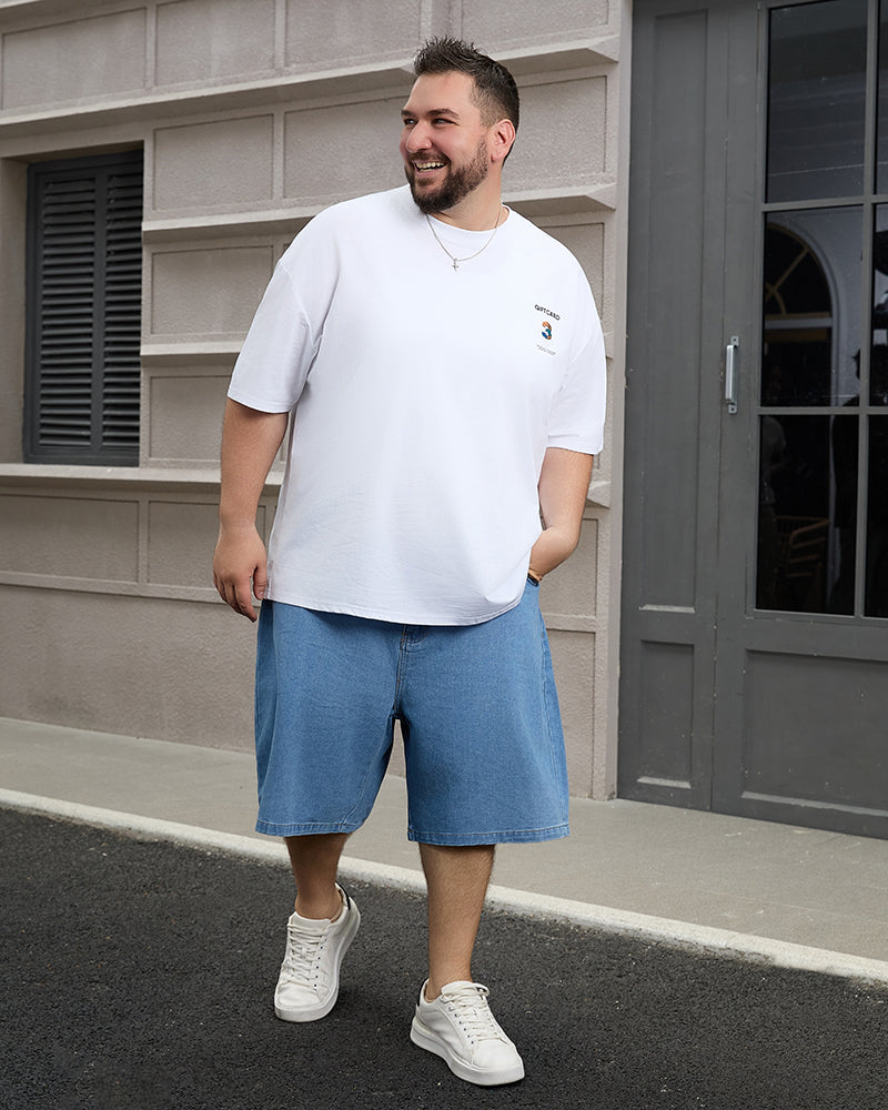 Big & Tall Denim Solid Color Jeans for big men view 4