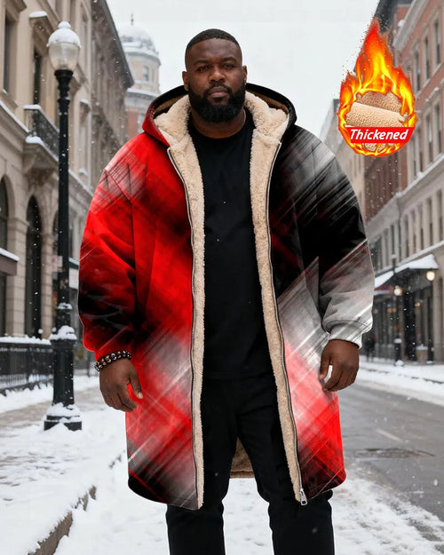 Big & Tall Black Red Gradient Hoodie for big men view 1