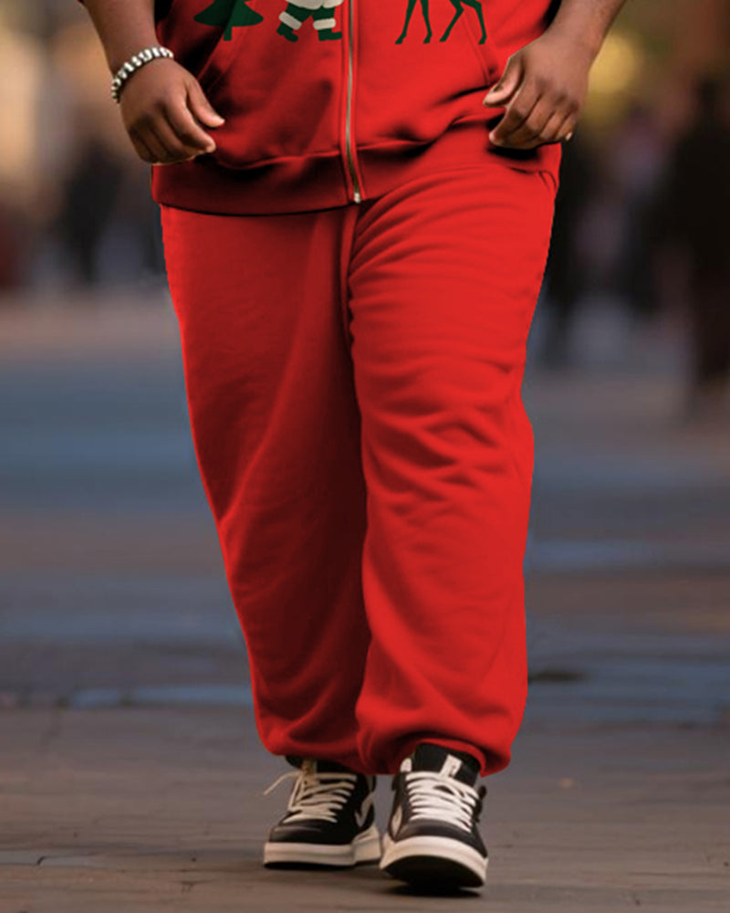 Big & Tall Gradient Graphic Hoodie Sweatpants Set for big men view 3