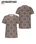 Big & Tall Brown Geometric Graphic T-Shirt for big men view 3