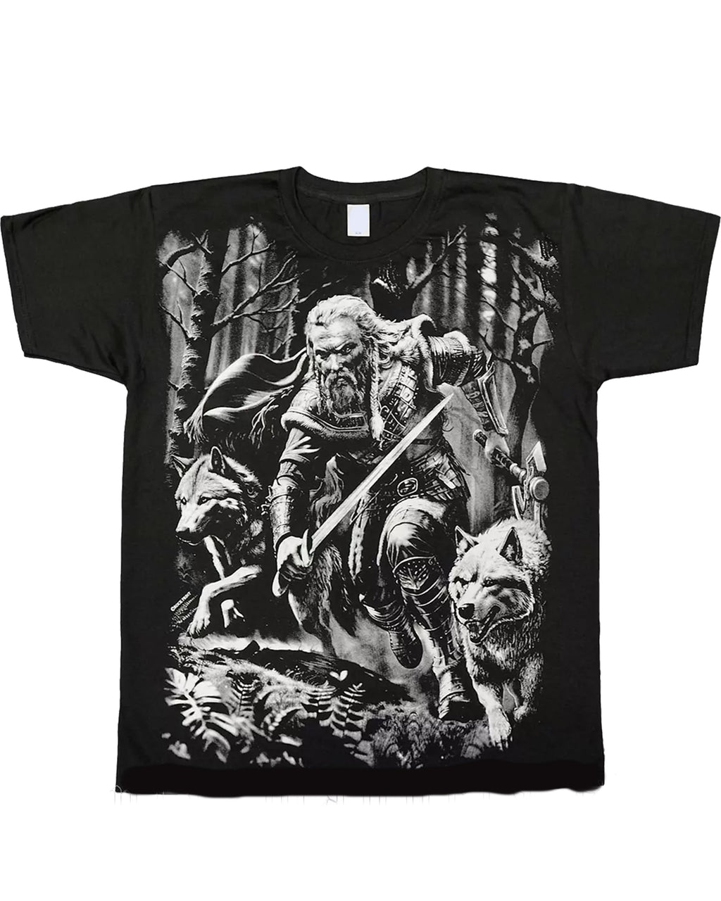 Big & Tall Black Graphic T-Shirt for big men view 3