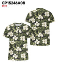 Big & Tall Hawaiian Graphic Floral T-Shirt for big men view 3