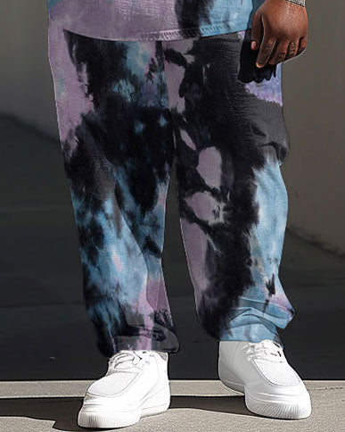 Big & Tall Graphic Streetwear Skull Two-piece Set for big men view 3