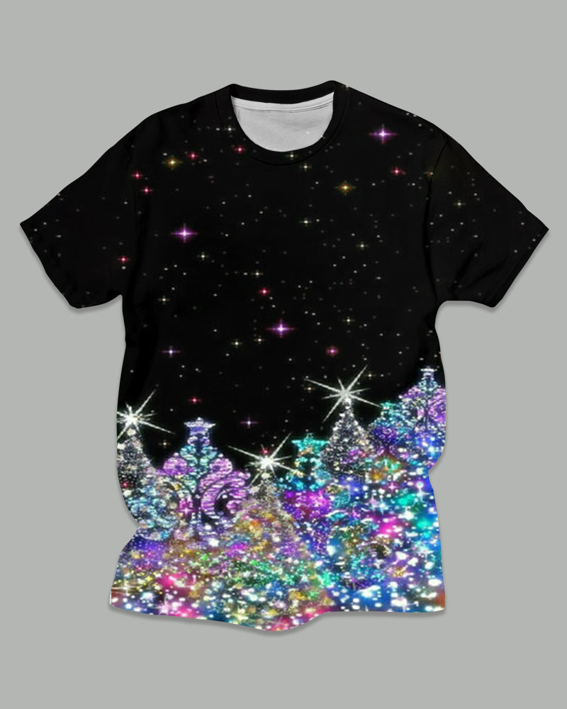Big & Tall Graphic T-Shirt Shorts Set for big men view 2