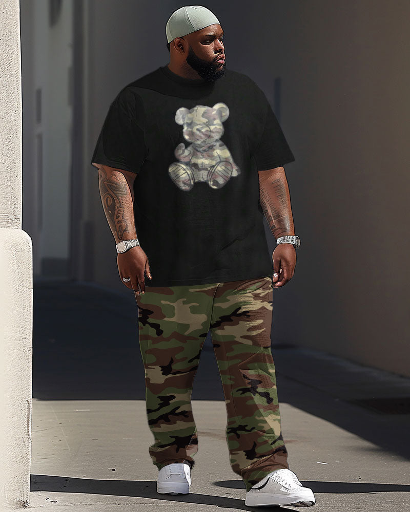 Big & Tall Graphic Camouflage Two-piece Set for big men view 1