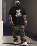 Big & Tall Graphic Camouflage Two-piece Set for big men view 1