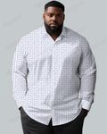 Big & Tall Patchwork Long Sleeve Shirt for big men view 4