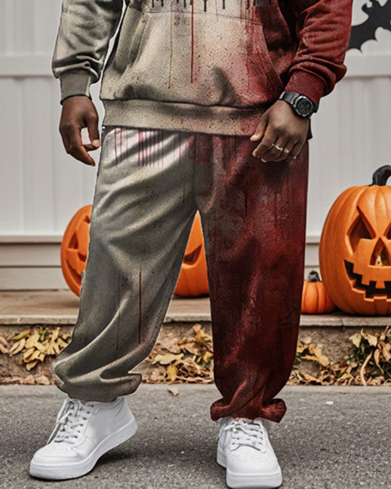 Big & Tall Graphic Hoodie Sweatpants Set for big men view 3