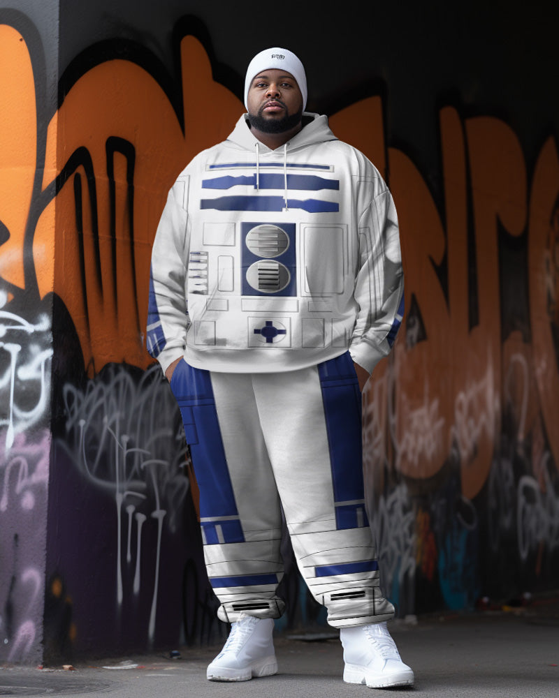 Big & Tall Geometric Hoodie Sweatpants Set for big men view 1